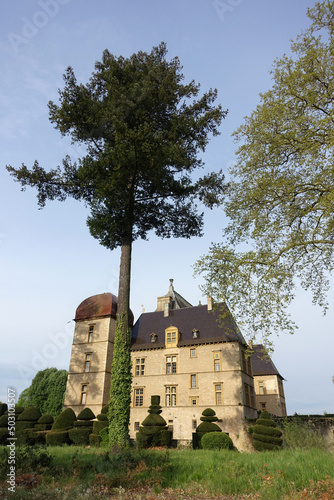 Vue du château de Fléchères depuis le parc © luzulee