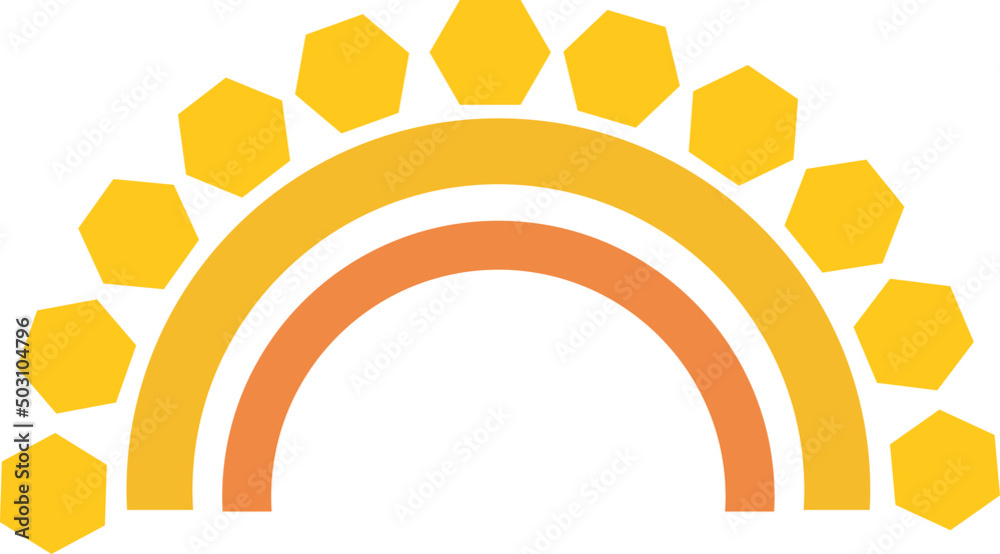 Obraz premium Scandinavian rainbow for kids room wall decor