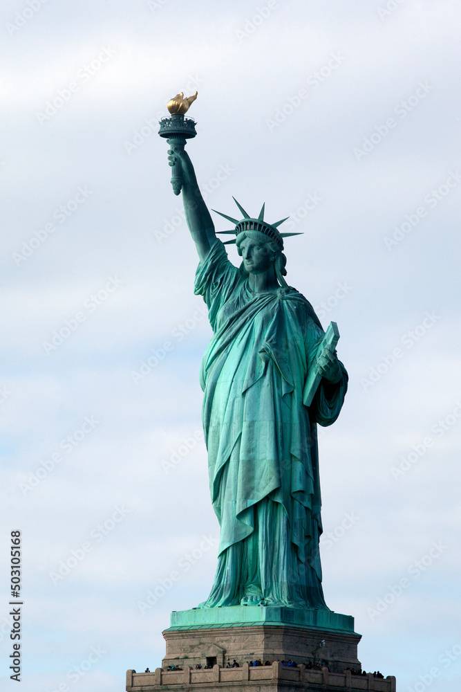 Fototapeta premium Statue of Liberty , New York , Usa. Cloudy winter day