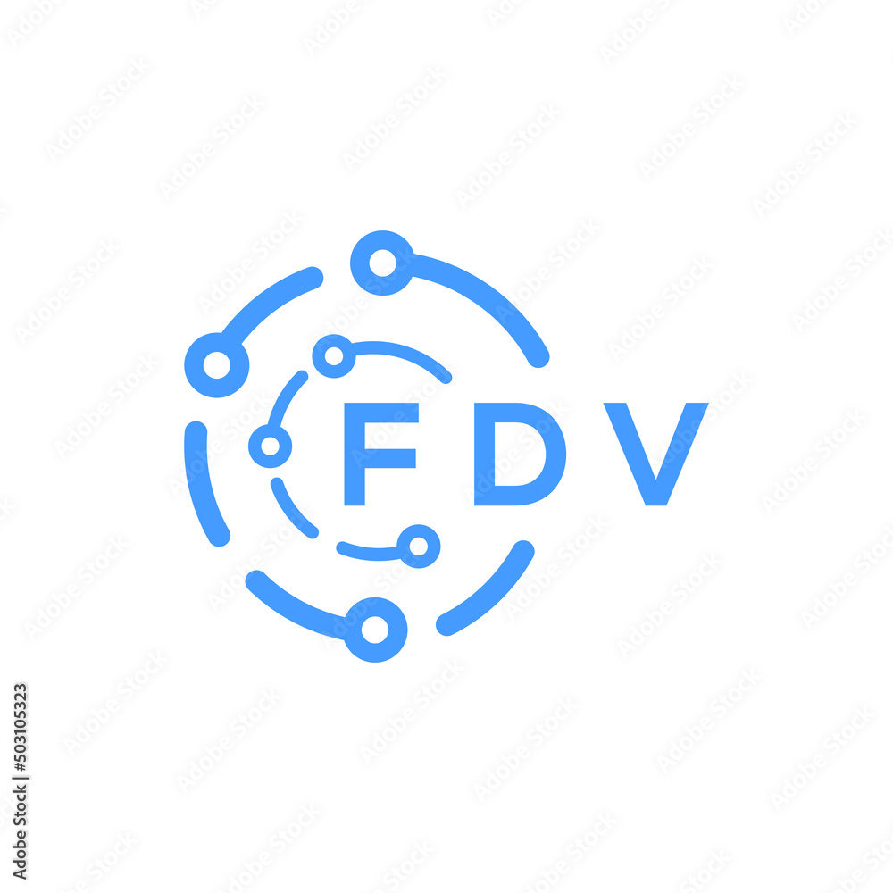 FDV technology letter logo design on white background. FDV creative initials technology letter logo concept. FDV technology letter design. FDV technology letter logo design on white background. FDV creative initials technology letter logo concept. FDV technology letter design.
