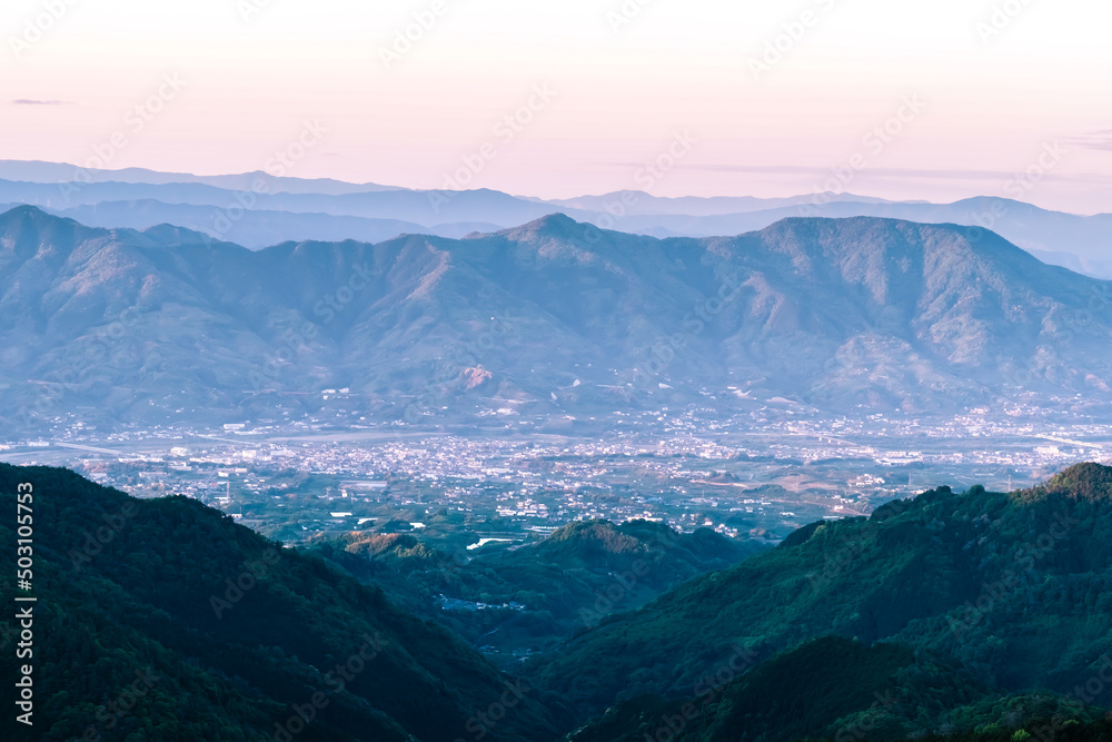 山頂の朝焼け