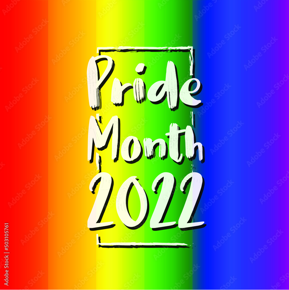 LGBT Pride Month 2022 with rainbow. vector symbol of pride month ...