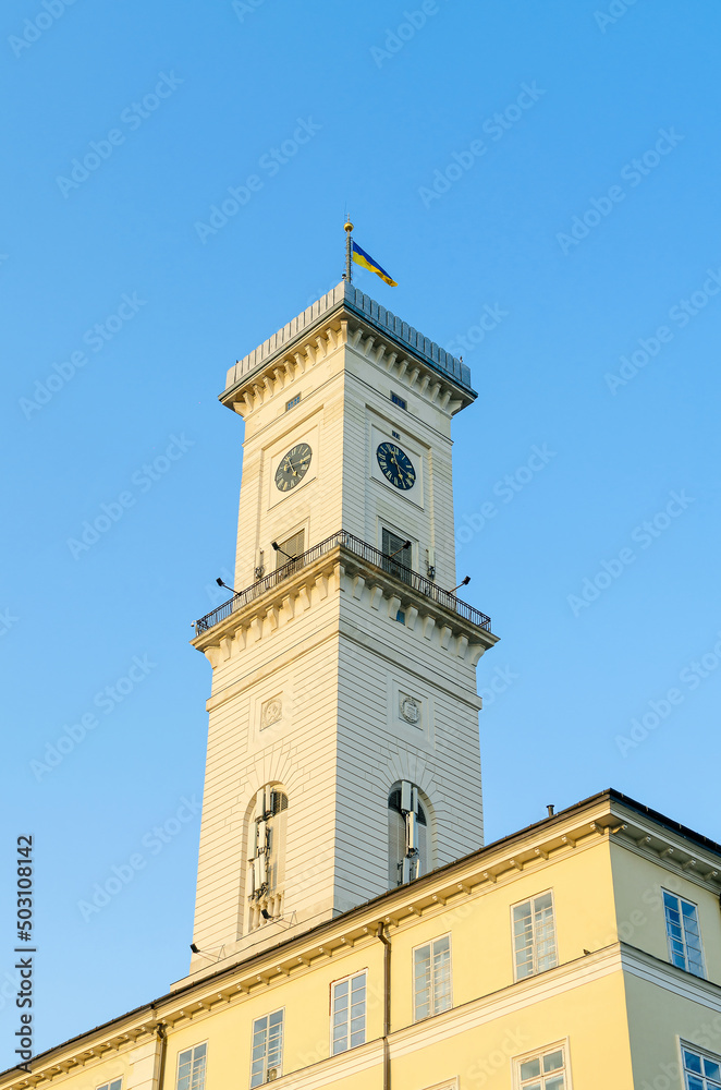 Clock tower of the Lviv City Hall