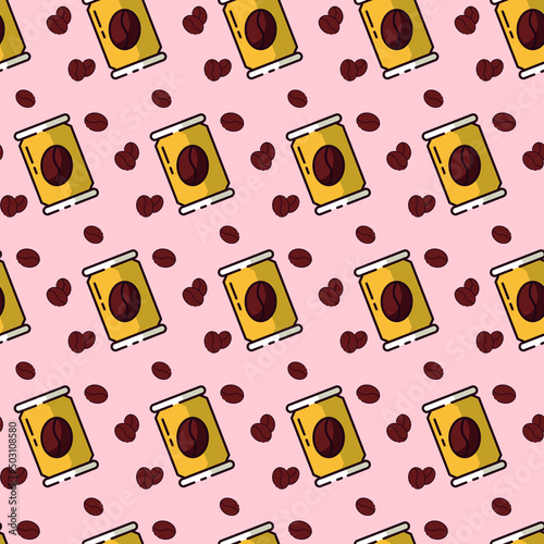 seamless pattern with coffee elements