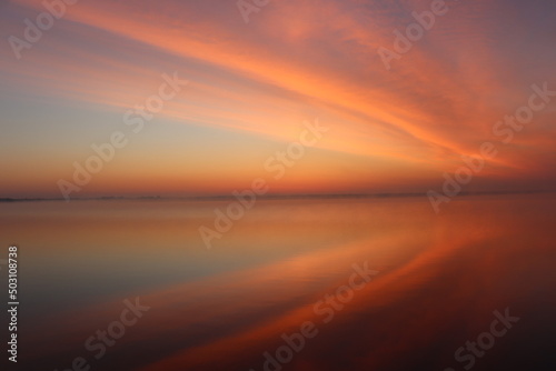 Fototapeta sunset over the sea
