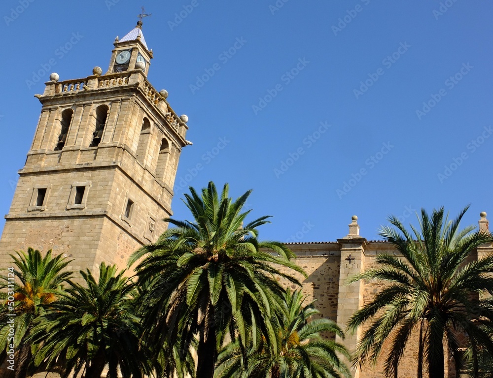 Historic church of Villanueva de la Serena, Extremadura - Spain 