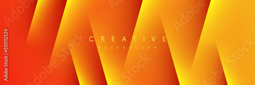 Geometric creative yellow concept vector abstract orange pattern background tech corporate with copy space for text presentation template