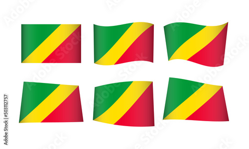 Free Download Republic of the Congo Flag Congolese Waving Flags Vector Icons Set Wave Wavy Wind Africa African Nation National Symbol Banner Buttons All Every Country World Design Graphic Emblem Brazzaville Icon - GFXLoad