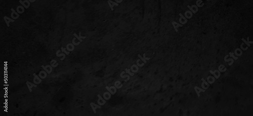 Scary dark walls, Long black concrete cement texture for background