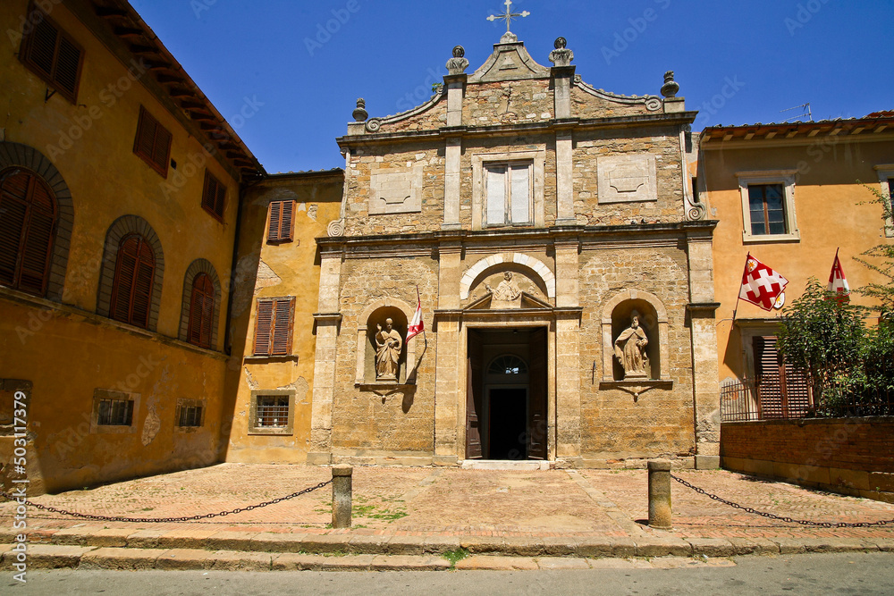 Obraz premium Volterra, Toscana, Italia. Vicoli ed edifici del borgo medievale