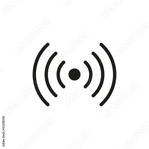 Smoke detector outline vector icon. Smoke alarm system