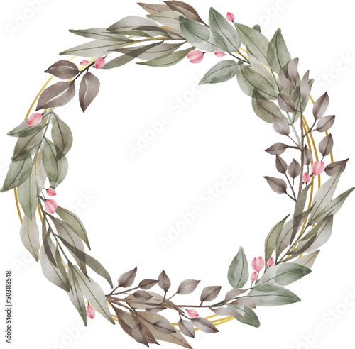 Fototapeta Naklejka Na Ścianę i Meble -  Circle floral frame