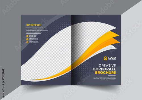 Corporate company profile brochure annual report booklet proposal cover page layout concept design