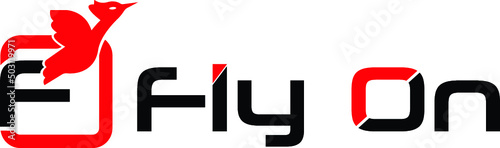 Letter F Bird Fly logo design