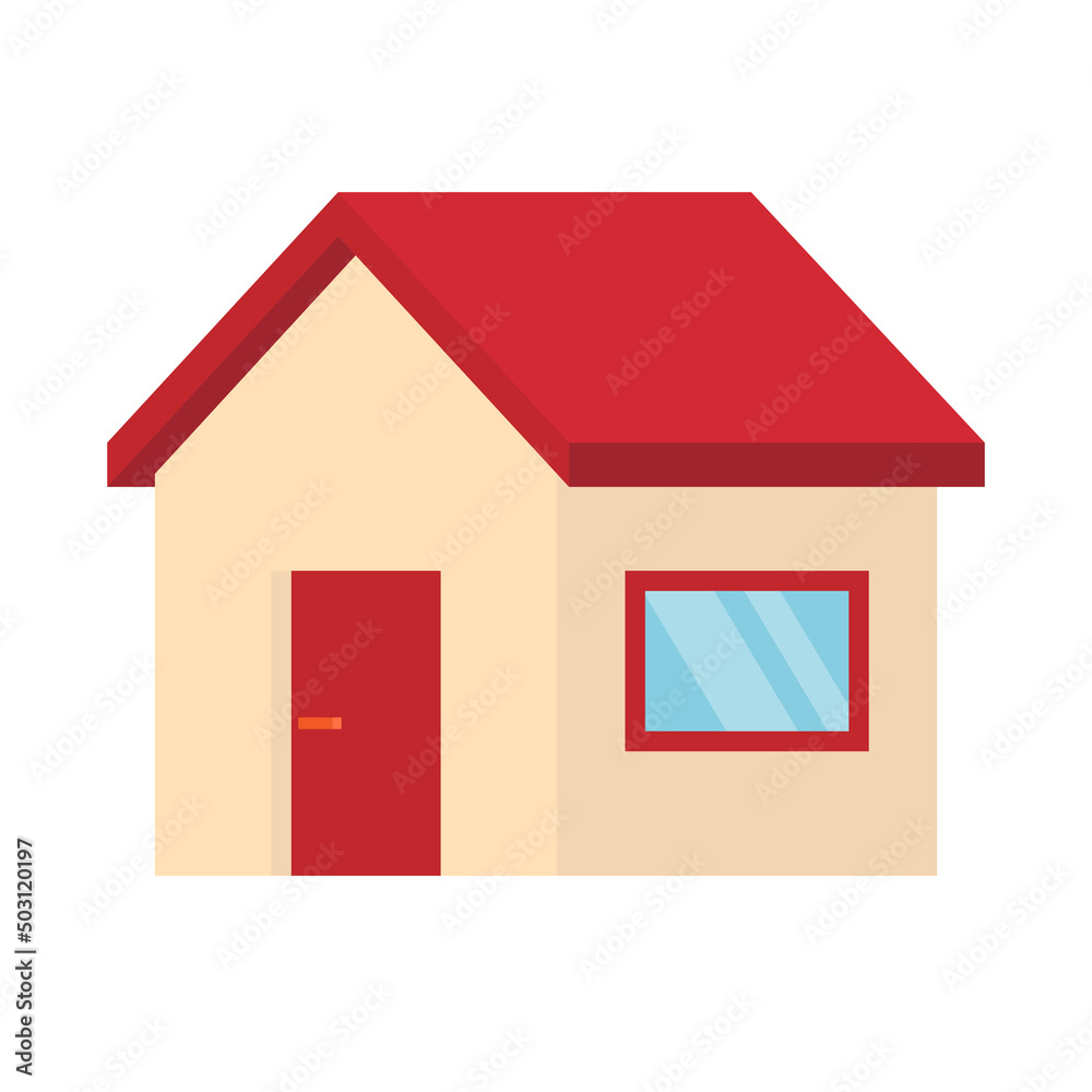 Small house icon. vector illustration in flat style Small house icon. vector illustration in flat style
