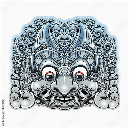 Vector illustration, Modified Batara Kala character, in Javanese mythology, Batara Kala is the God of destruction symbol. photo
