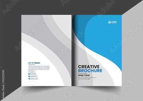 Corporate company profile brochure annual report booklet proposal cover page layout concept design photo