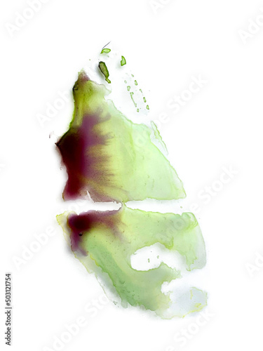 Watercolor blots on white background Акварельные пятна белом фоне