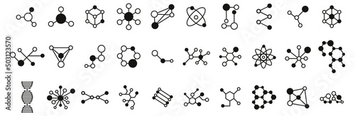 Set Of Molecule icons. Vector Illustration