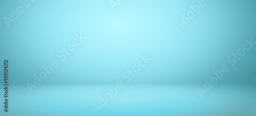 Sky Blue gradient background banner with copy space, place for product advertisement, text, etc.