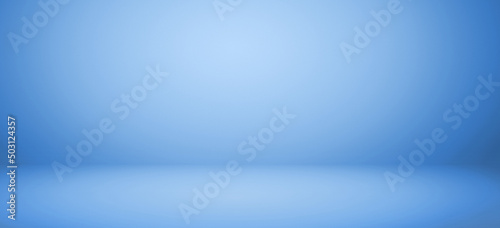 Blue gradient background banner with copy space, place for product advertisement, text, etc.