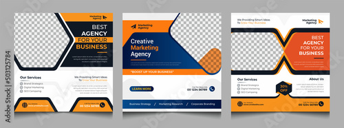 Creative & modern corporate square web banner design, Facebook Post, Instagram Post template For Your Business. Unique Digital Marketing social media post template design