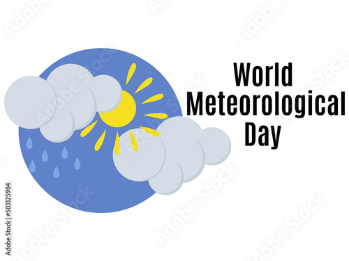 World Meteorological Day, idea for poster, banner, flyer or postcard