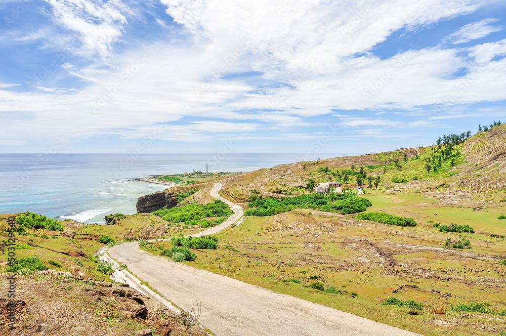 Seascape on Lyson fishing island in the Center of Vietnam