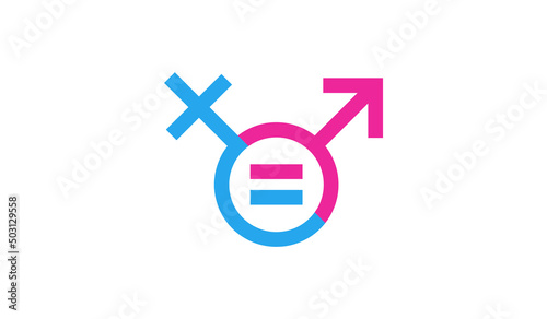 Male and female equality icon