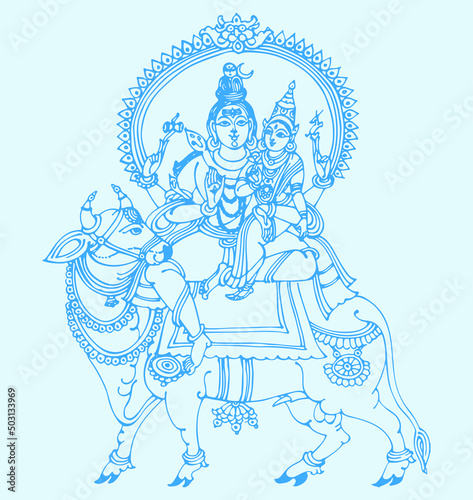 Goddess Durga also known as Shakti or Devi - the protective mother of the universe in Hinduism