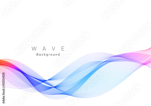 Colorful smoke wave design modern background