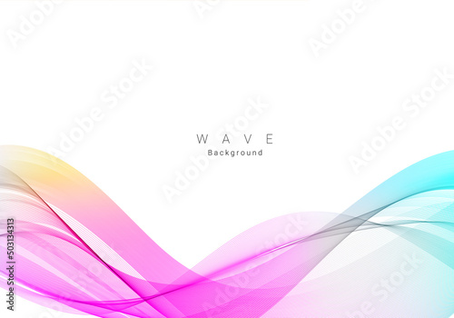 Colorful dynamic wave design stylish background