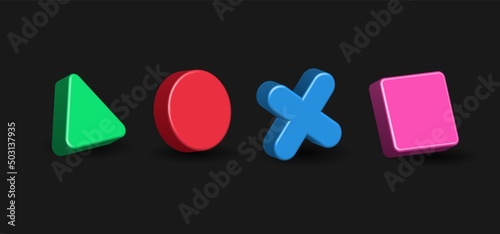 Colored game controller buttons