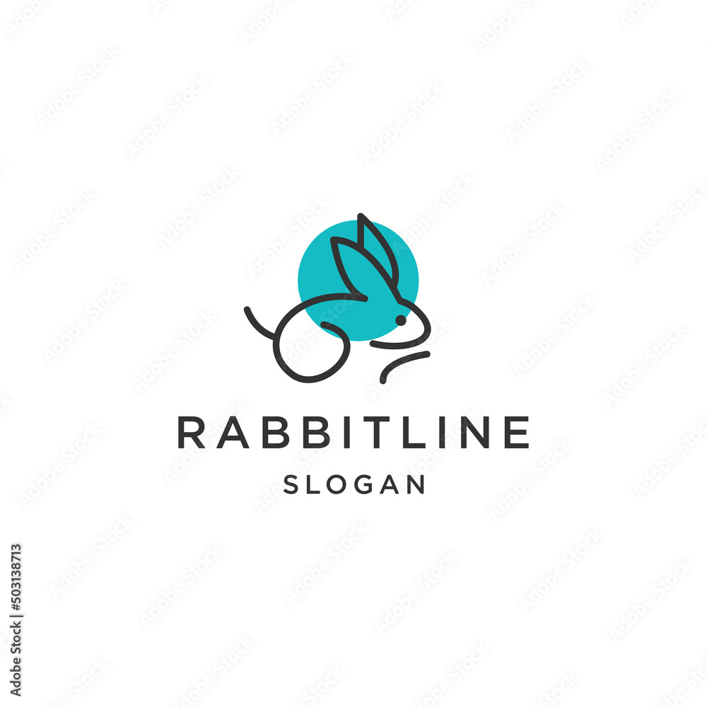 Rabbit logo design icon vector template Rabbit logo design icon vector template