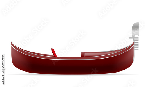 Fényképezés gondola traditional italian boat in venice vector illustration