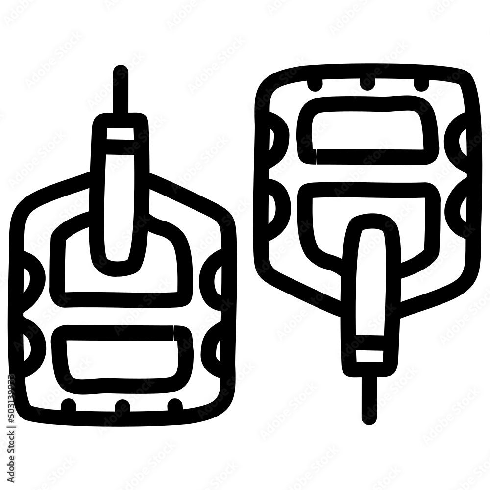 Obraz premium handdrawn pedal icon