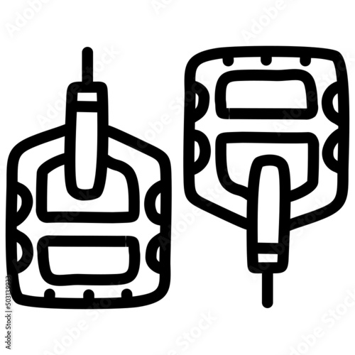 handdrawn pedal icon