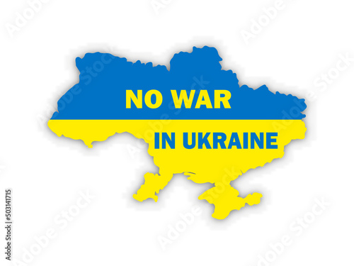 No war in Ukraine! Flag and photo maps of Ukraine.Vector