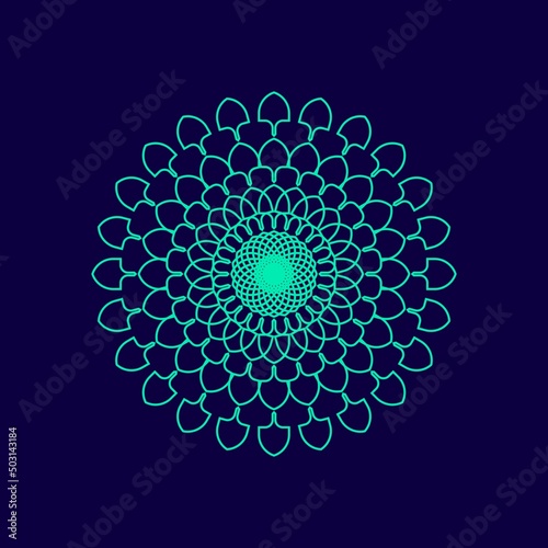 Beautiful flower abstract decoration, single pattern, mandala, fireworks, star shine, ribbon, logo, icon, etc.