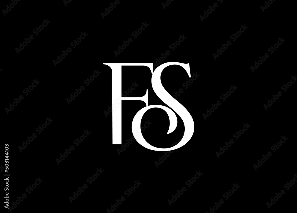FS logo design vector sign Stock Vector | Adobe Stock
