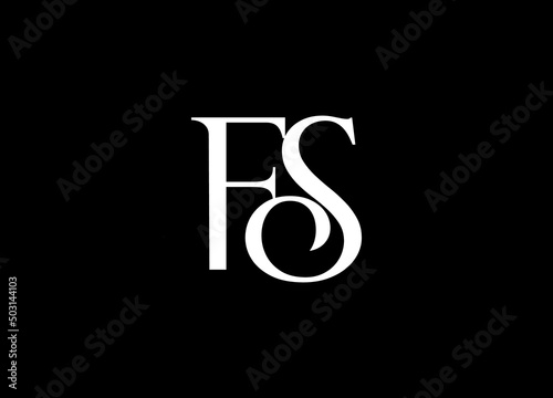 FS logo design vector sign