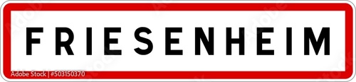 Panneau entrée ville agglomération Friesenheim / Town entrance sign Friesenheim