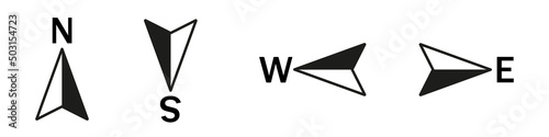 Vector compass icons. Compass vector arrow. Vector illustration