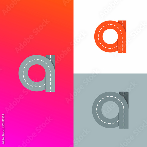 Corporate a driving school logo symbol design template vector