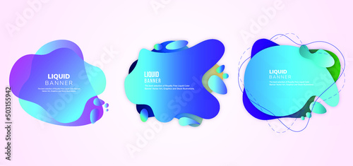 Colorful vector illustration with three bubbles with dummy texts