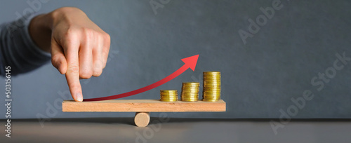 Obraz na plátně Financial Leverage And Money Balance