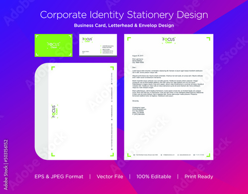 Corporate identity stationery design