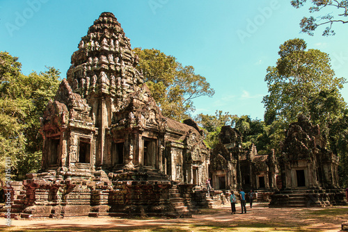 Ancient temple Thommanon Krong Cambodia surrounded by trees in the jungle, Cambodia photo