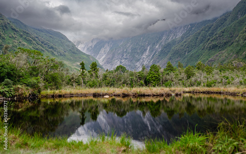 Beautiful view of Peters Pool Walk, Franz Josef Glacier - The Tears of Hine Hukatere, New Zealand photo