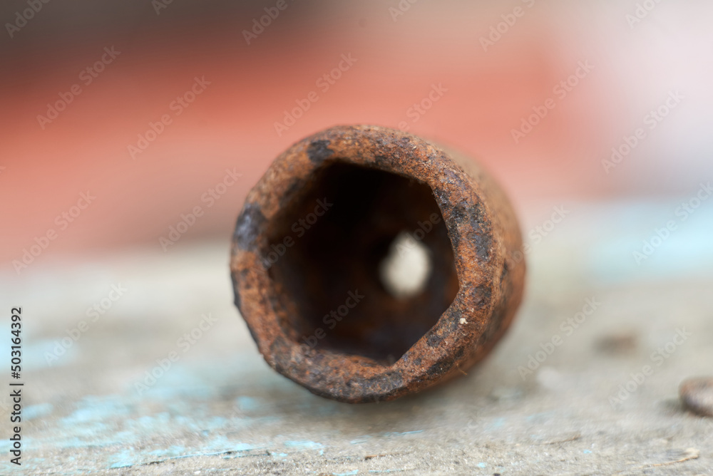 Photo of rusty socket wrench head Photo of rusty socket wrench head
